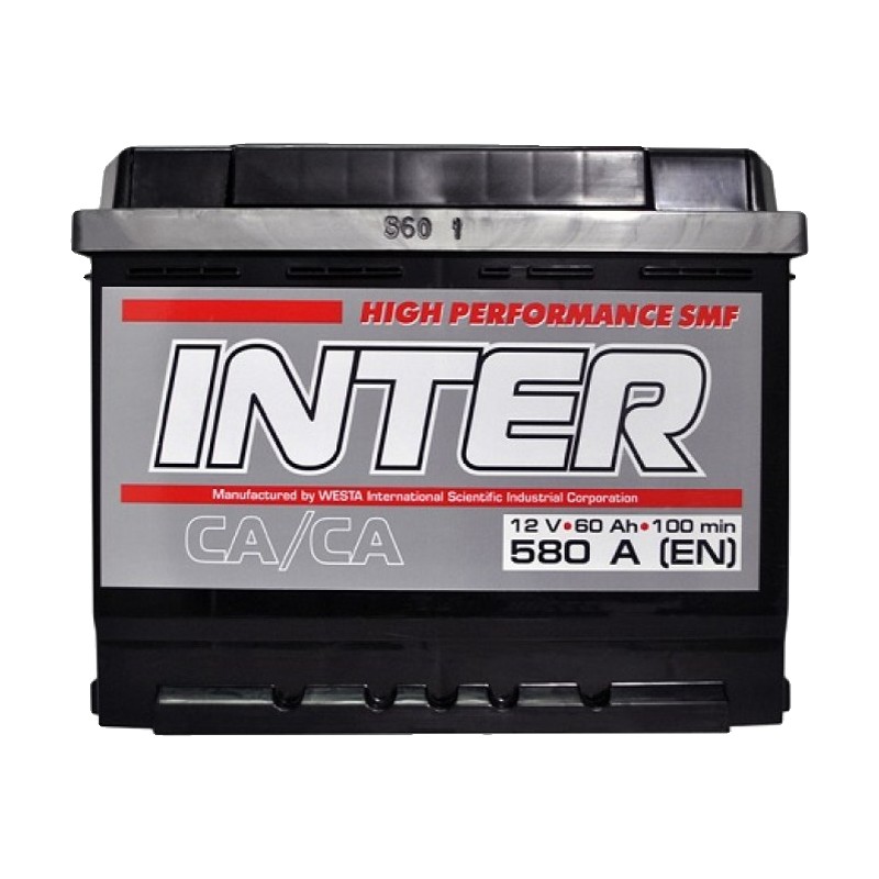 Акумулятор INTER 6СТ-60 (0) 580A Hight performance