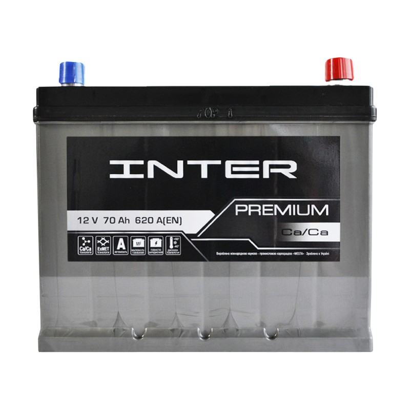 Акумулятор INTER 6СТ-70 (0) 620A Premium ASIA