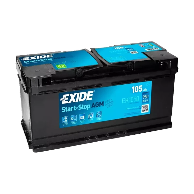 Акумулятор EXIDE 6СТ-105 (0) 950А Start-Stop AGM (EK1050)