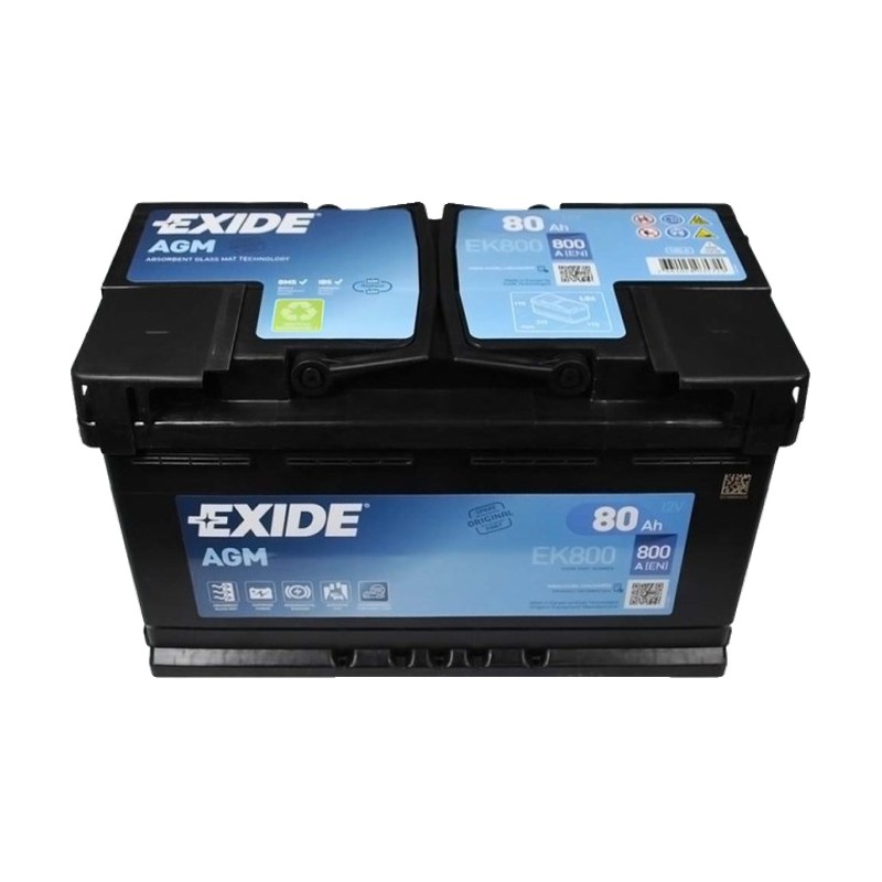 Акумулятор EXIDE 6СТ-80 (0) 800А Start-Stop AGM (EK800)