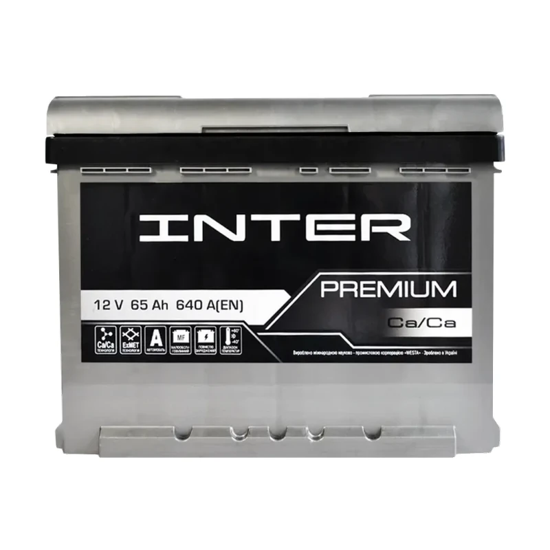 Акумулятор INTER 6СТ-60 (0) 600A Primium (h=175)