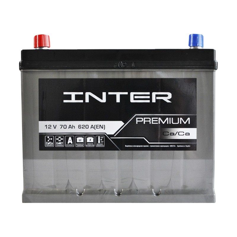 Акумулятор INTER 6СТ-70 (1) 620A Premium ASIA
