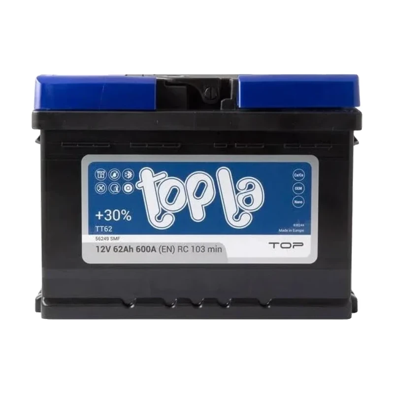 Акумулятор TOPLA 6СТ-62 (0) 600А TOP (h=175мм)