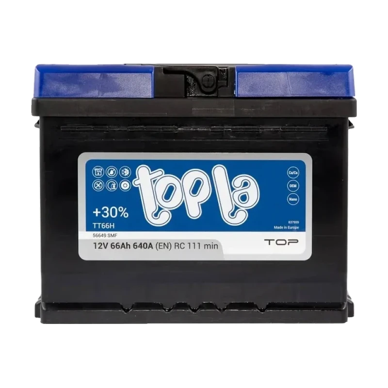 Акумулятор TOPLA 6СТ-66 (0) 640А TOP
