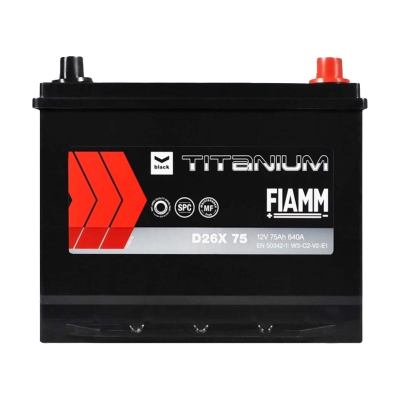 Акумулятор FIAMM 6СТ-75 (0) 640А Titanium Black Asia