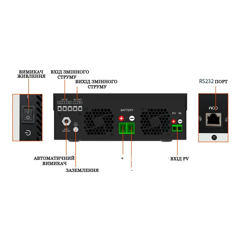 ИНВЕРТОР гибридный 3,5 кВт 24V EASUN Power (ISolar-SML-III-3,5K-WiFi)