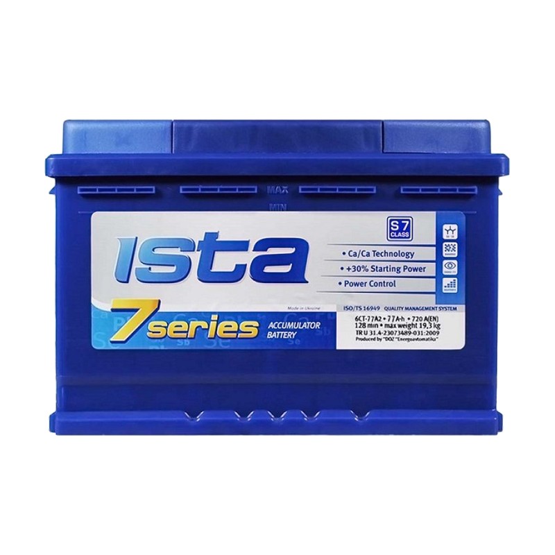 Акумулятор ISTA 6СТ-77 (0) 720А 7 Series