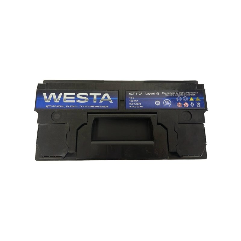 Аккумулятор WESTA 6СТ-110 (0) 920A Start-stop EFB