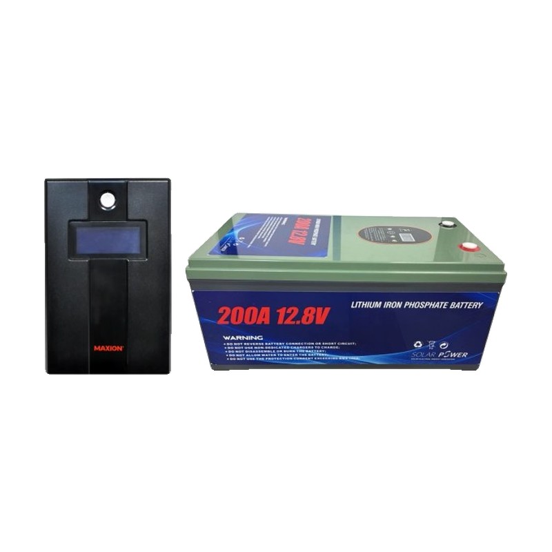 Комплект резервного живлення 12V (Інв._0,7 кВт + Акум. LiFePO4_2,56 кВт)