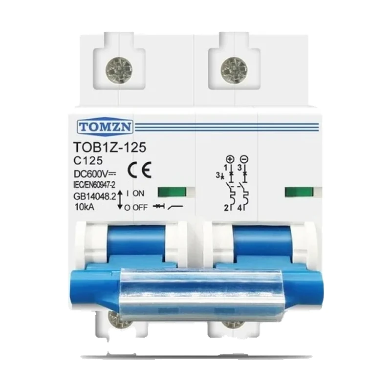Вимикач постійного струму (автомат) 125A TOMZN (TOB1Z-125) DC600V