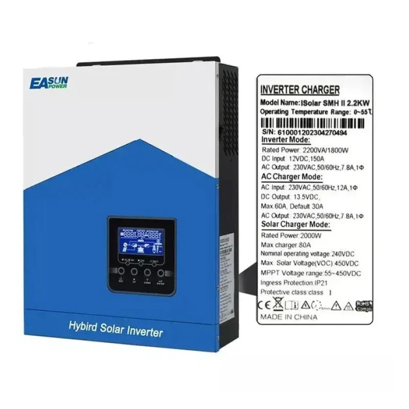 ИНВЕРТОР гибридный 2,2 кВт 12V EASUN Power (ISolar-SMH-II-2,2K-WiFi)