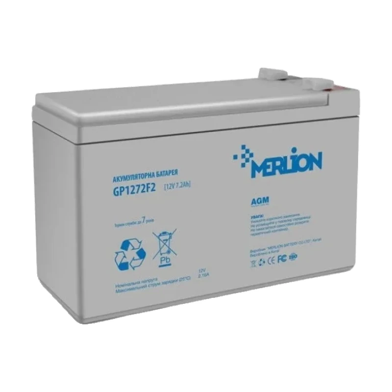 Акумулятор MERLION 12-7,2 Ah AGM (GP1272F2)