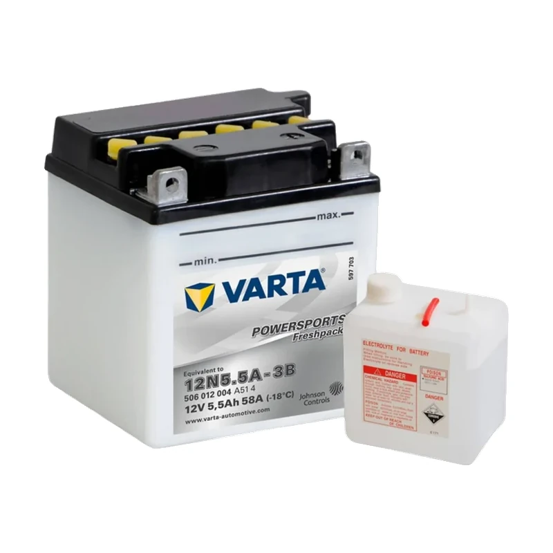Акумулятор VARTA 12V 6Ah 40A (12N5.5A-3B) сухозаряджена